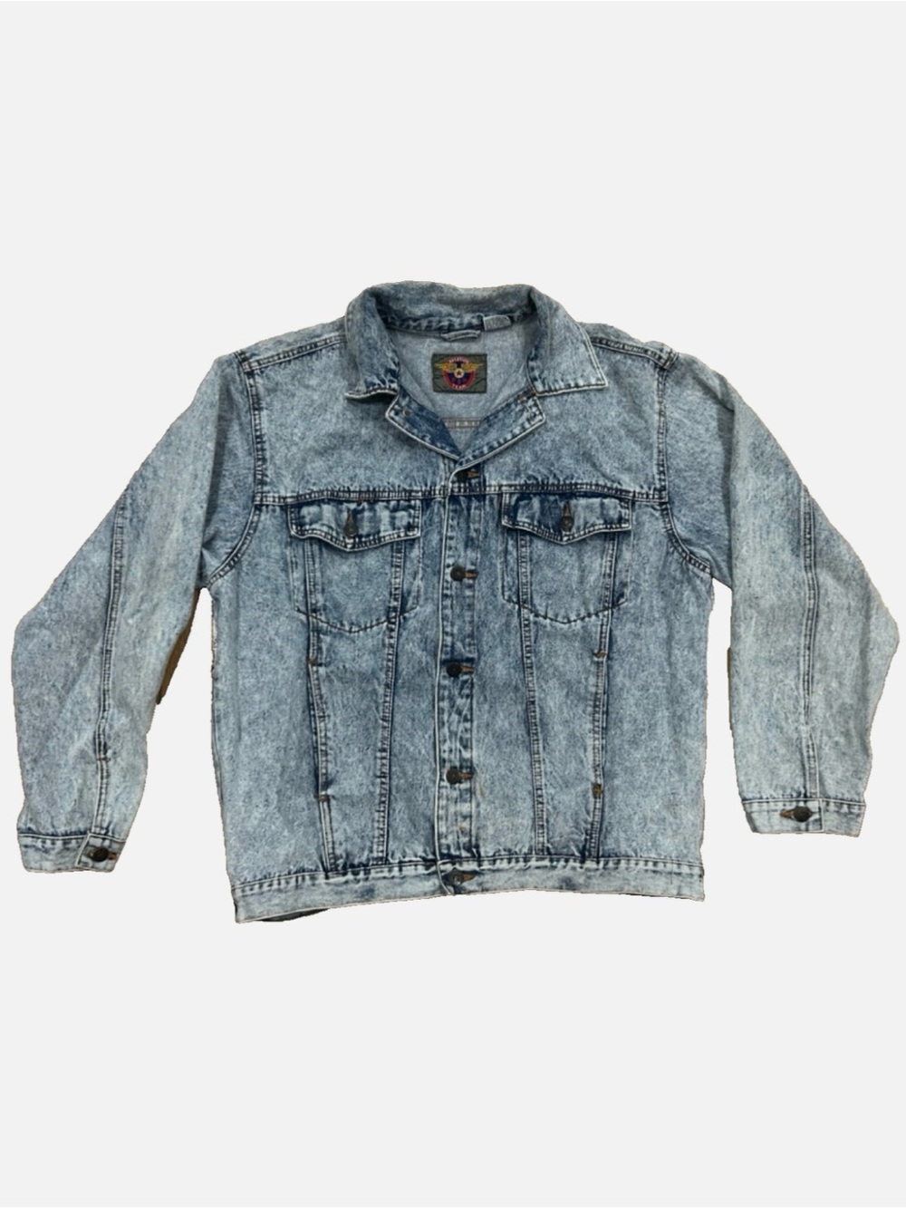 Vintage Men's Light Blue Denim Trucker Jacket